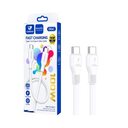 Cabo Denmen D86C Tipo-C para Tipo-C 100W Branco